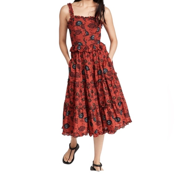 NEW Ulla Johnson Adyna Dress Poppy Floral - Picture 1 of 14